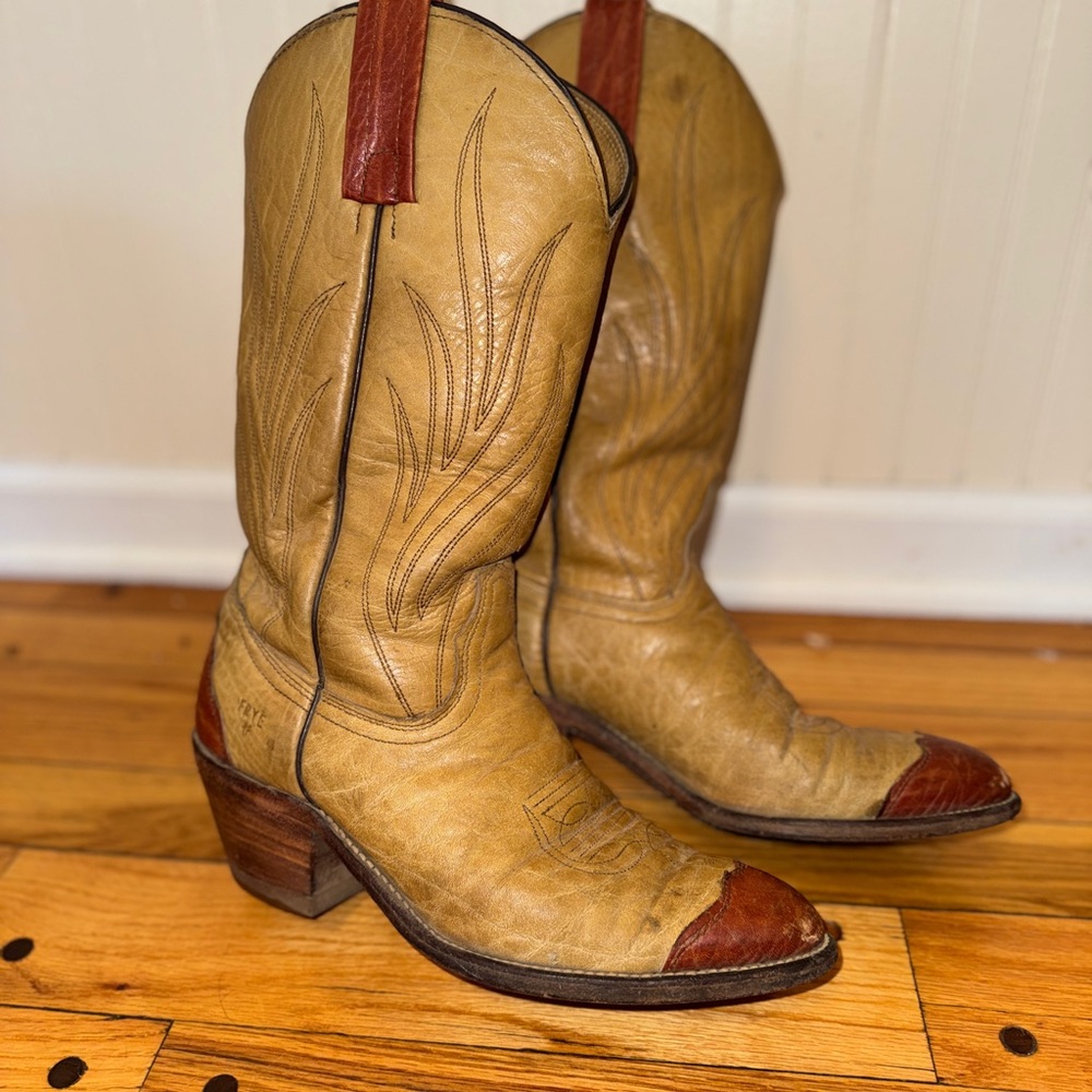 Frye Western Boot USA Made Cowboy Boots Men’s Size 9 Women’s 10.5/11